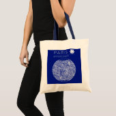 Paris Blueprint City Map Tote Bag (Voorkant (product))