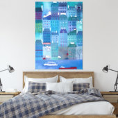 Paris Blues Canvas Afdruk (Insitu (Slaapkamer))