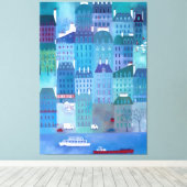 Paris Blues Canvas Afdruk (Insitu (Houten vloer))