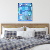 Paris Blues Canvas Afdruk (Insitu (Slaapkamer))