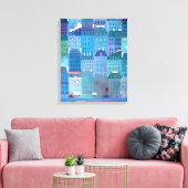 Paris Blues Canvas Afdruk (Insitu (Woonkamer))
