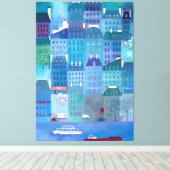 Paris Blues Canvas Afdruk (Insitu (Houten vloer))