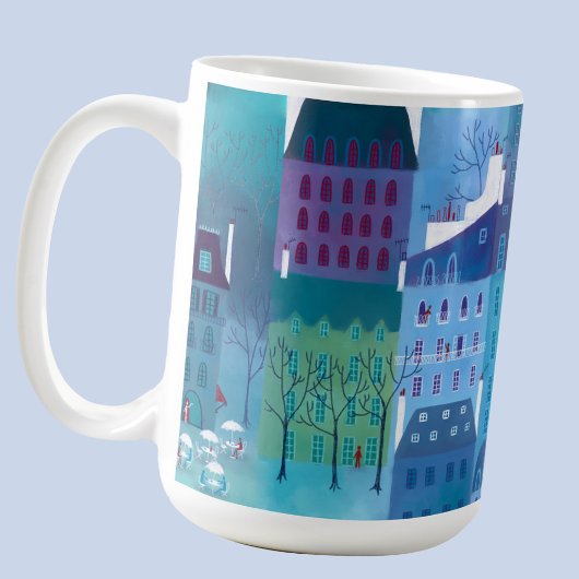Paris Blues Cityscape Art Koffiemok