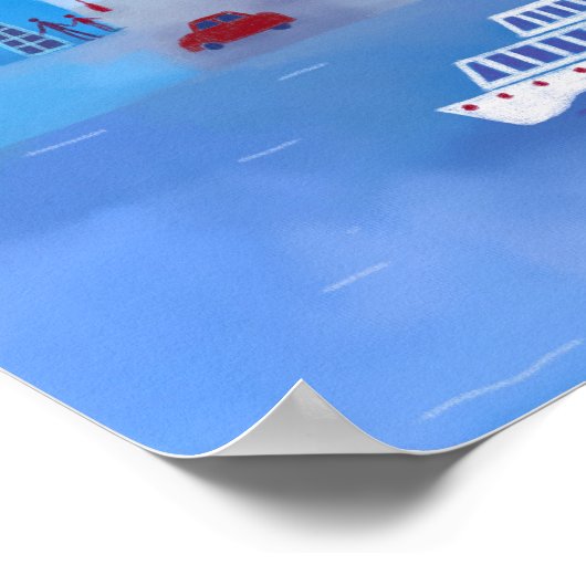 Paris Blues Poster (Hoek)