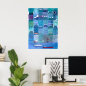 Paris Blues Poster (Thuiskantoor)