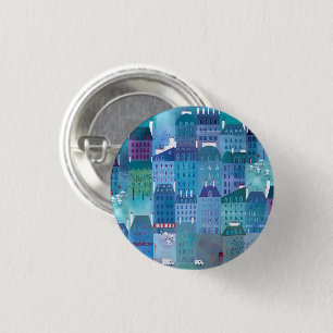 Paris Blues Ronde Button 3,2 Cm