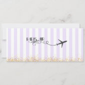 Paris boarding Pass Invitation, Paris Invite Kaart (Achterkant)
