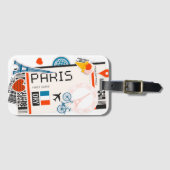 PARIS BOARDING PASS PHONE BAGAGELABEL (Voorkant (horizontaal))