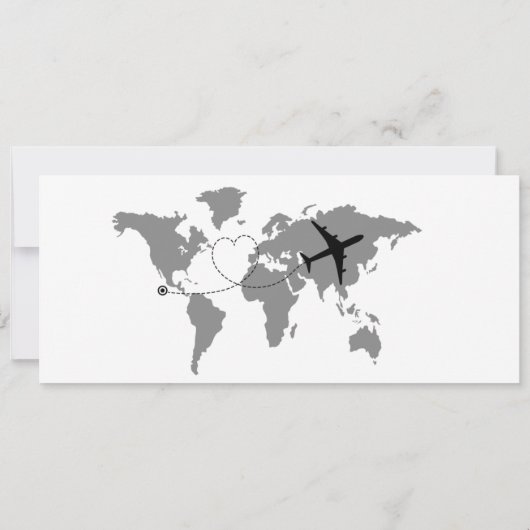 Paris Boarding Pass Save the Date ticket Kaart (Achterkant)