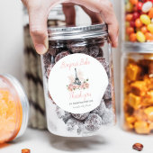 Paris Bonjour Bebe Parijse Bloemen Baby shower Ronde Sticker