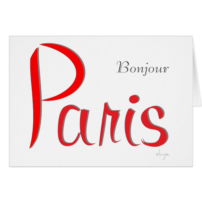 PARIS Bonjour (Hallo) (Voorkant Horizontaal)