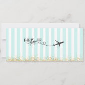 Paris Borading Pass Invitation, Birthday, Bridal Kaart (Achterkant)