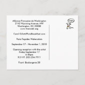 Paris BOULANGERIE 28 Uitnodiging Briefkaart (Achterkant)