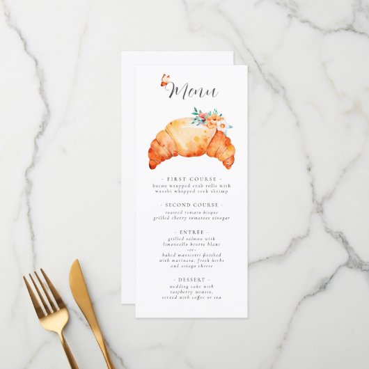 Paris Boulangerie Croissant Menu (Voorkant / Achterkant in situ)