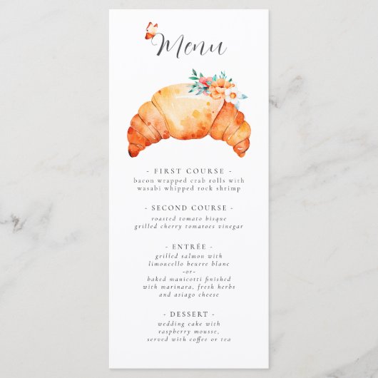 Paris Boulangerie Croissant Menu (Voorkant)