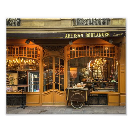 Paris Boulangerie French Bakery Foto Afdruk (Voorkant)