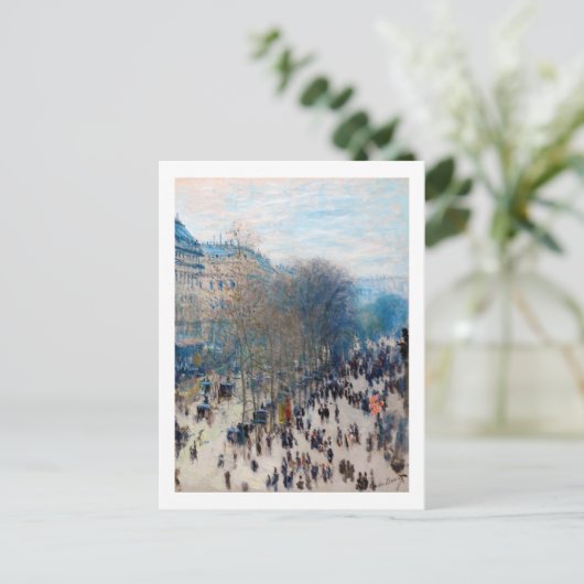 Paris Boulevard, Claude Monet Briefkaart (Staand voorkant)
