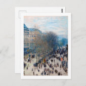 Paris Boulevard, Claude Monet Briefkaart (Voorkant / Achterkant)