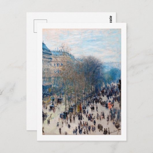 Paris Boulevard, Claude Monet Briefkaart (Voorkant / Achterkant)