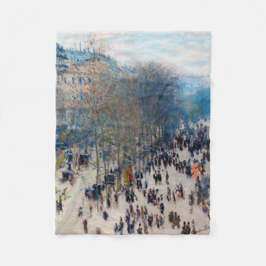 Paris Boulevard, Claude Monet Fleece Deken (Voorkant)