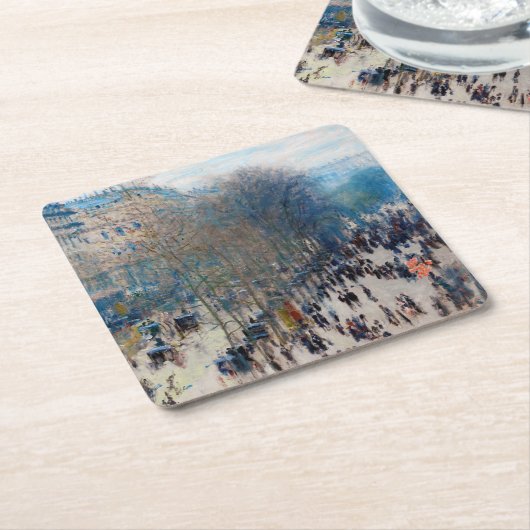 Paris Boulevard, Claude Monet Kartonnen Onderzetters (Schuin)