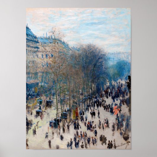 Paris Boulevard, Claude Monet Poster (Voorkant)