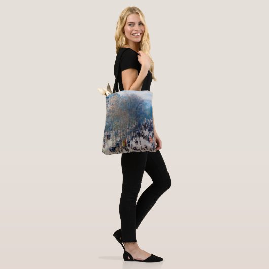 Paris Boulevard, Claude Monet Tote Bag (Op model)