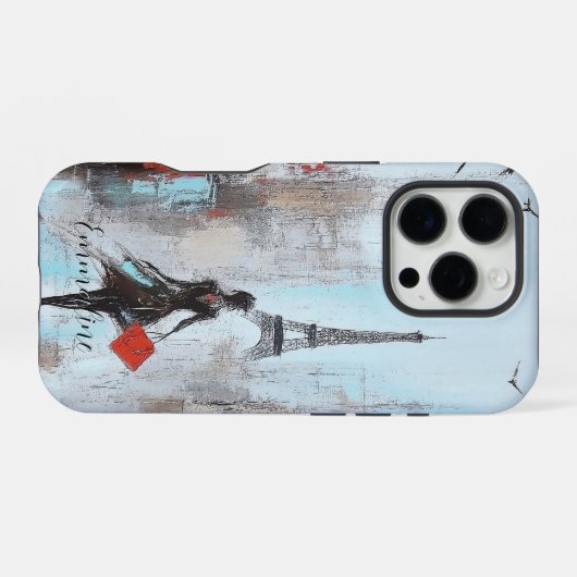 Paris Bound Woman iPhone Hoesje (Achterkant horizontaal)