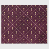 -Paris-Bourgogne en goudgrengine Cadeaupapier (Vlak)