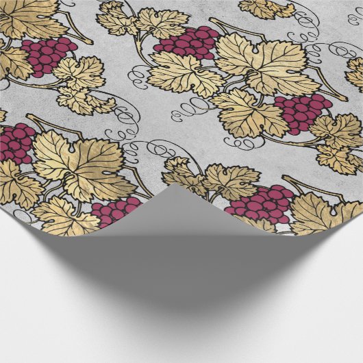Paris Bourgondië en Gold Wine thema Cadeaupapier (Hoek)