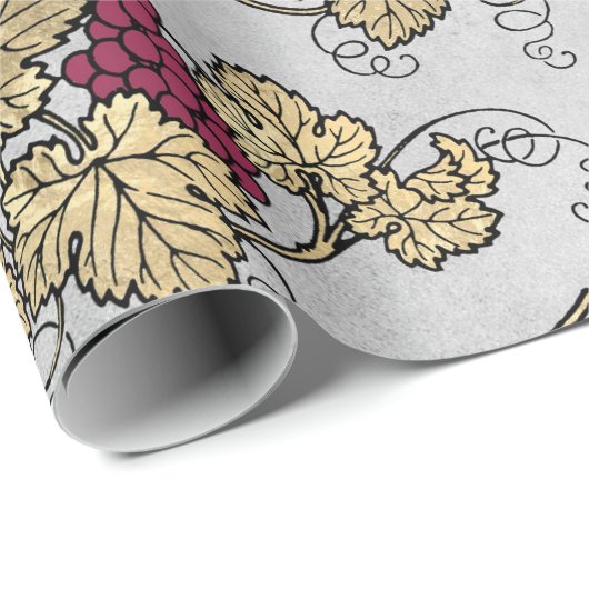  Paris Bourgondië en Gold Wine thema Cadeaupapier (Rol Hoek)