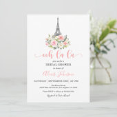Paris Bridal Shower Invitation - Ooh La La La La L Kaart (Staand voorkant)