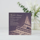 Paris Bridal Shower Invitations Kaart (Staand voorkant)