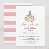 Paris Bridal Shower Uitnodiging - Ze zei Oui (Voorkant / Achterkant)