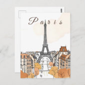 Paris Briefkaart (Voorkant / Achterkant)