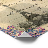 Paris Briefkaart Bird op Lilacs Poster of Print (Hoek)