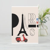 PARIS-BRIEFKAART KAART (Staand voorkant)