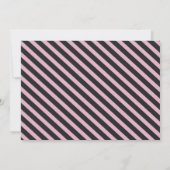 Paris Briefkaart Stripe Gold Glitter Pink Invite (Achterkant)