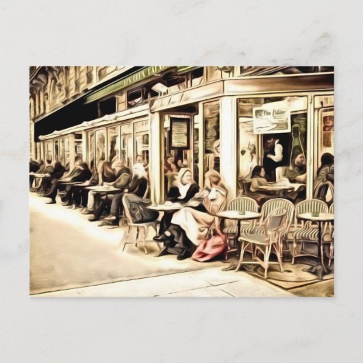 Paris Briefkaarten - Street Scene (Voorkant)