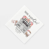 Paris bruids douche uitnodiging, Ze zei Qui Servet (Hoek)