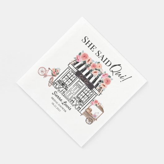 Paris bruids douche uitnodiging, Ze zei Qui Servet (Hoek)