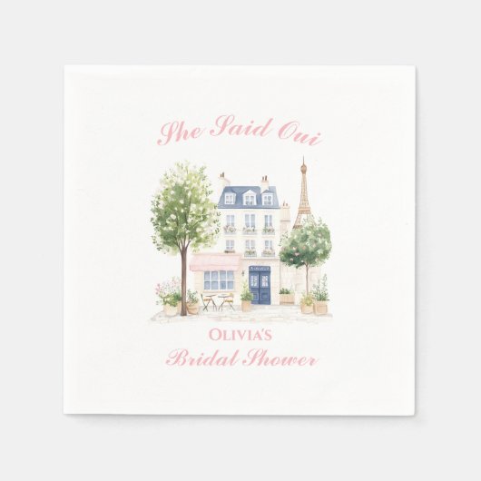 Paris Bruidsfeest Borrel Parijs Café Servet (Voorkant)