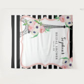 Paris Bruidsuitnodiging Achtergrond Fotobooth Wandkleed (Voorkant (horizontaal))