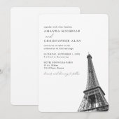 Paris Bruiloft Custom Eiffeltoren Foto Kaart (Voorkant / Achterkant)