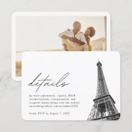 Paris bruiloft details behuizing Kaart