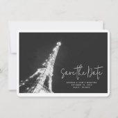 Paris Bruiloft Eiffeltoren Foto Save the Date Kaart (Voorkant)