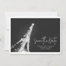 Paris Bruiloft Eiffeltoren Foto Save the Date