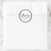 Paris Bruiloft Favor Cake Box Stickers Naam Datum (Tas)