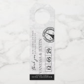 Paris bruiloft instapkaart flessenhanger (Voorkant)