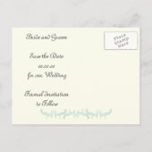 Paris bruiloft munt Eiffeltoren Save the Date Aankondigingskaart (Achterkant)